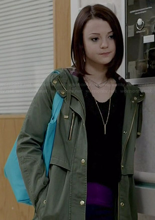 Carter's green army jacket on Finding Carter