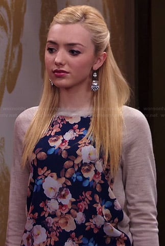 Emma’s floral front sweater on Jessie