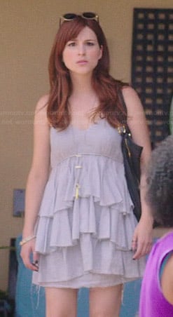 Gretchen's grey tiered dress on You're the Worst