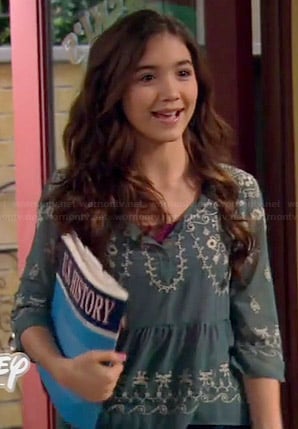 Riley’s blue embroidered top on Girl Meets World