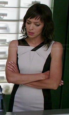 Bones Tamara Taylor as Dr. Camille Saroyan in Black and White Dress Heel Up  8 x 10 inch photo at 's Entertainment Collectibles Store