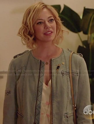 Dana’s denim zip jacket on Manhattan Love Story