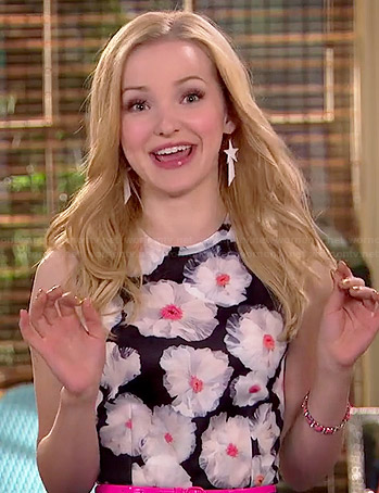 Liv’s black floral top on Liv and Maddie