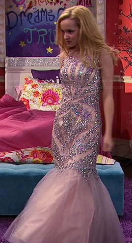 Liv's embellished mermaid gown on Liv and Maddie