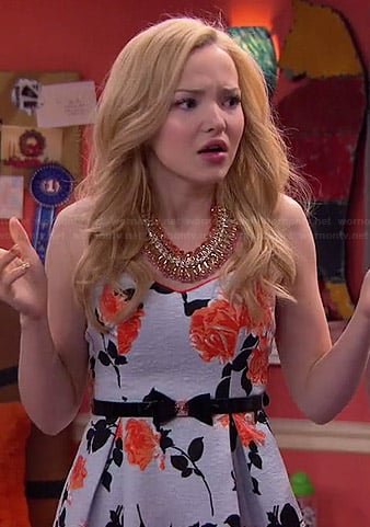 Liv's grey floral dress on Liv and Maddie