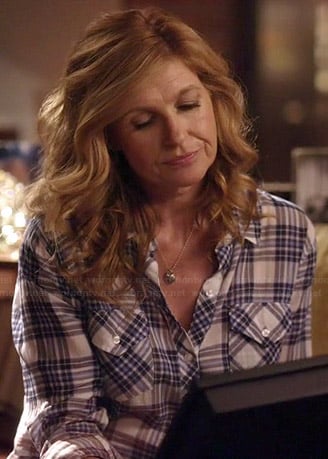 Rayna’s ombre plaid shirt on Nashville