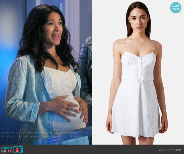 Topshop Cotton Eyelet Sundress worn by Jane Villanueva (Gina Rodriguez) on Jane the Virgin