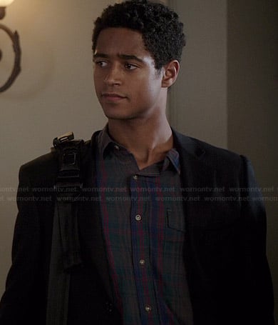 Wes's grey, red and green plaid shirt on How to Get Away with Murder