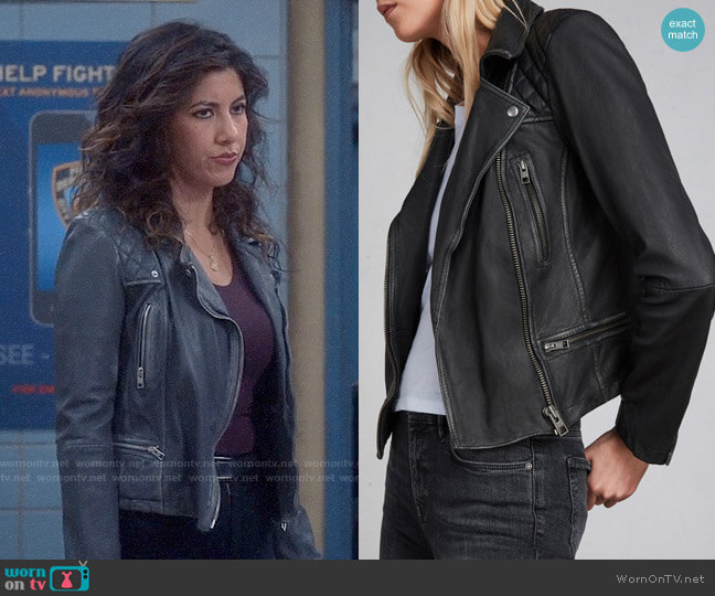 WornOnTV: Rosa’s black leather moto jacket on Brooklyn Nine-Nine ...