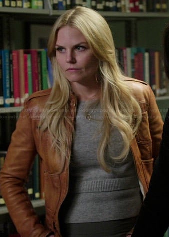 Emma's grey layered sweater on Once Upon a Time