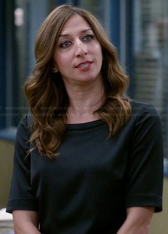 Gina's black split back crop top on Brooklyn Nine-Nine