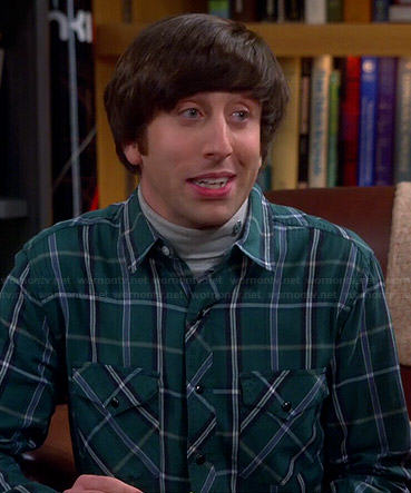 Howard's green plaid shirt on The Big Bang Theory