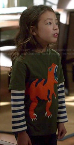 Lily’s dinosaur tee on Modern Family