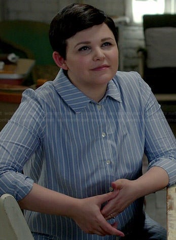 WornOnTV: Mary's blue vertical striped shirt on Once Upon a Time