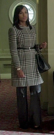 Olivia's houndstooth coat on Scandal