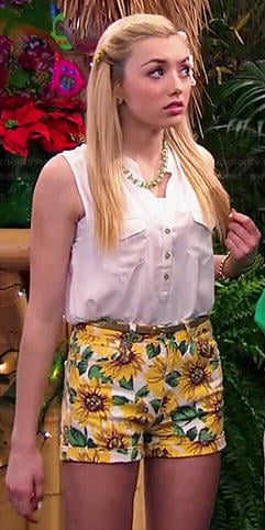 Emma’s sunflower print shorts on Jessie