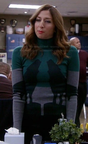 Gina's howling wolves turtleneck sweater on Brooklyn Nine-Nine