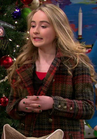 WornOnTV: Maya’s plaid coat on Girl Meets World | Sabrina Carpenter