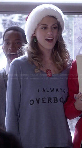 Paige’s ‘I Always Go Overboard’ tee on Pretty Little Liars