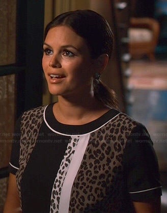 Zoe’s leopard and colorblock print dress on Hart of Dixie