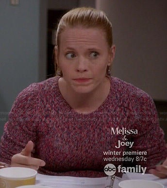 Daphne's pink marled sweater on Switched at Birth