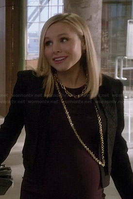 Jeannie’s black textured jacket on House of Lies