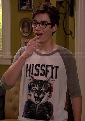 Joey's hissfit cat tee on Liv and Maddie