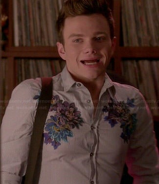 Kurt's floral embroidered shirt on Glee