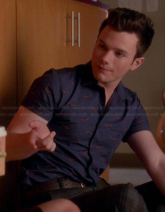Kurt's fox print shirt on Glee