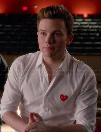 Kurt's white heart shirt on Glee