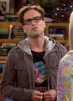 Leonard's twisted rubik's cube shirt on The Big Bang Theory