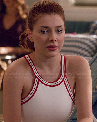Louise's red and white tennis dress on Revenge