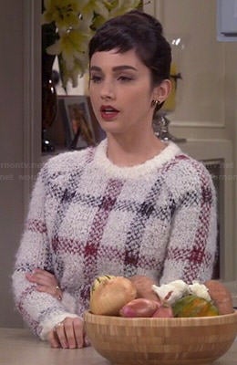 Mandy's checked sweater on Last Man Standing