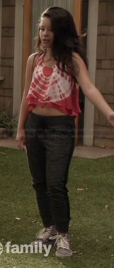Mariana's red tie dyed crop top on The Fosters