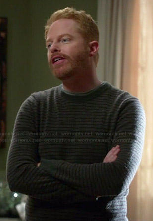 Mitchell's grey striped sweater on Modern Family