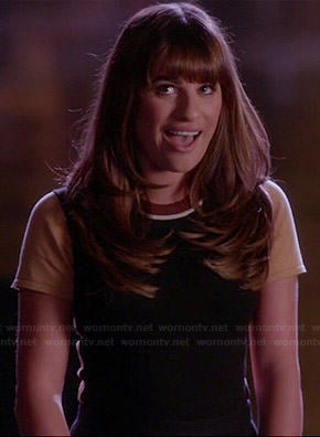 Rachel’s colorblock top on Glee