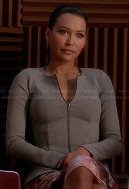 Santana's grey peplum jacket on Glee