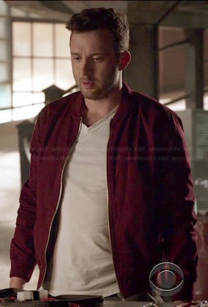 Toby's red bomber jacket on Scorpion