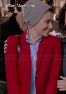 April's red blazer on Chasing Life