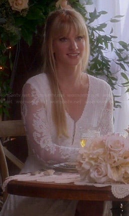 Brittany’s white lace long sleeved dress on Glee