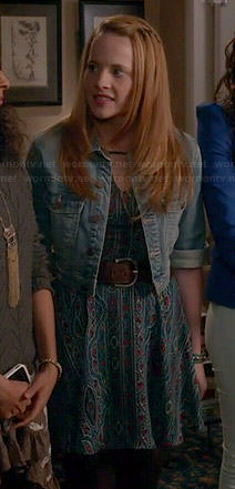 Daphne's blue printed dress on Switched at Birth