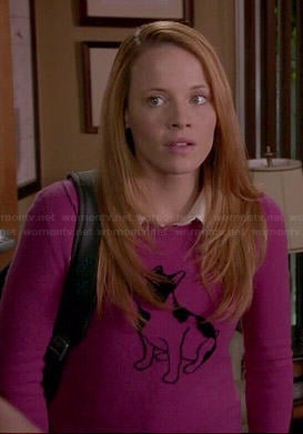 Daphne's pink dog sweater on Switched at Birth