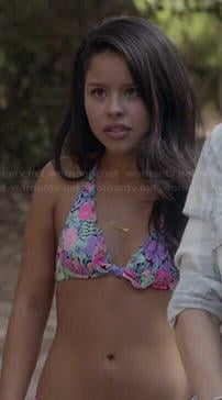 Mariana's floral ruffle trimmed bikini on The Fosters