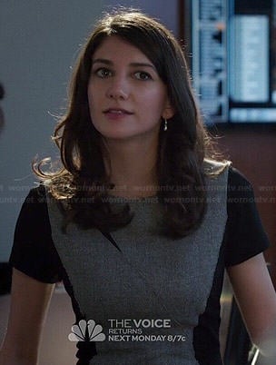 Maureen's grey and black colorblock dress on State of Affairs