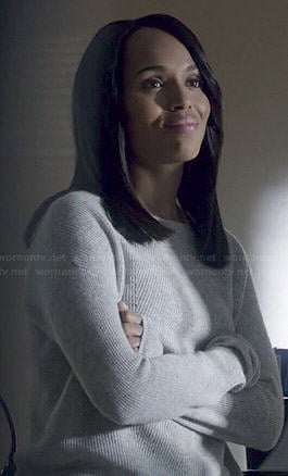 Olivia’s grey ribbed sweater on Scandal