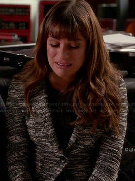 Rachel’s black and white tweed blazer on Glee