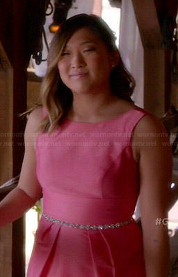 Tina’s pink bridesmaid dress on Glee
