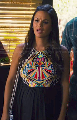 Zoe’s multi colored patterned top maxi dress on Hart of Dixie