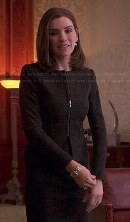 Alicia's brown skirt suit on The Good Wife