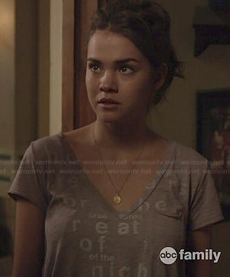 Callie's Creatures of the Night tee on The Fosters